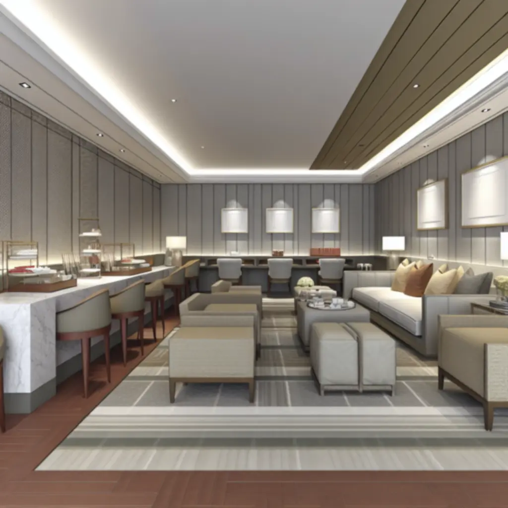 Przytulna strefa wypoczynku z eleganckimi fotelami i nastrojowym oświetleniem